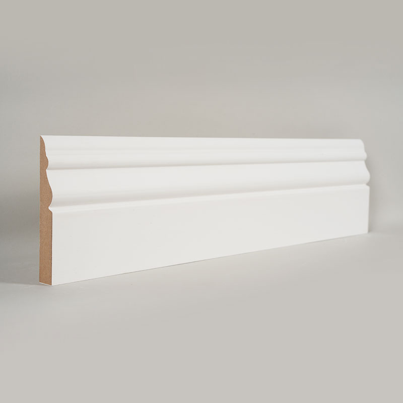 Ván chân tường MDF (Sơn lót & Trắng ngọc trai)3/5' x 3 7/8'