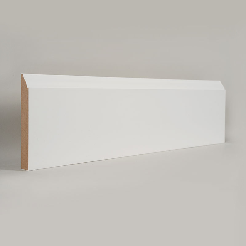 Ván chân tường MDF (Sơn lót & Trắng ngọc trai)3/5' x 4 1/4'