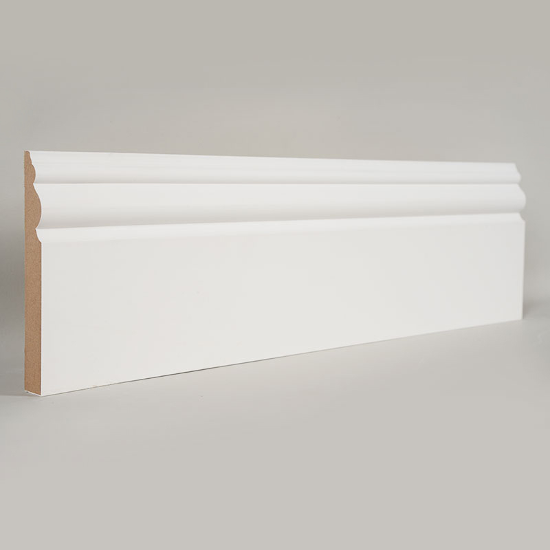 Ván chân tường MDF (Sơn lót & Trắng ngọc trai)3/5' x 4 1/2'