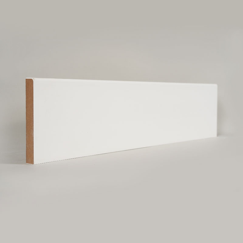 Ván chân tường MDF (Sơn lót & Trắng ngọc trai)1/2' x 3 1/2'
