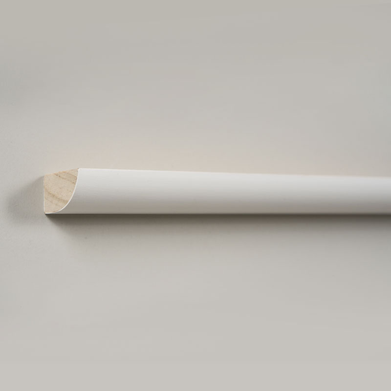 Khuôn tròn bằng gỗ thông (Filler-Primed & Pearl White) 1/2' x 3/4'