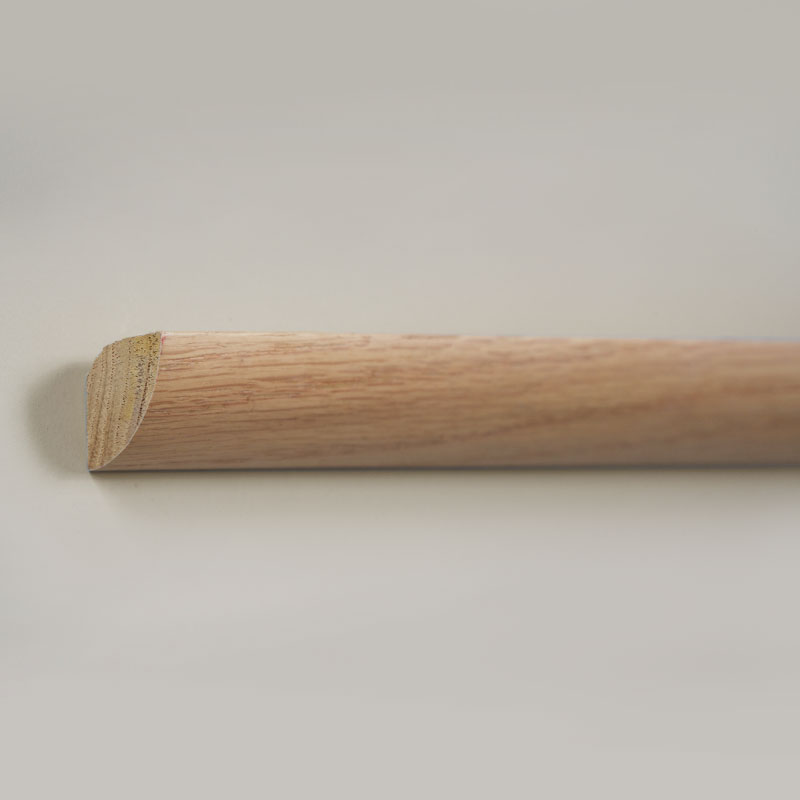 Khuôn tròn bằng gỗ nguyên khối (Bọc Veneer sồi đỏ + Sơn) - Màu sồi 7/8' x 7/8'
