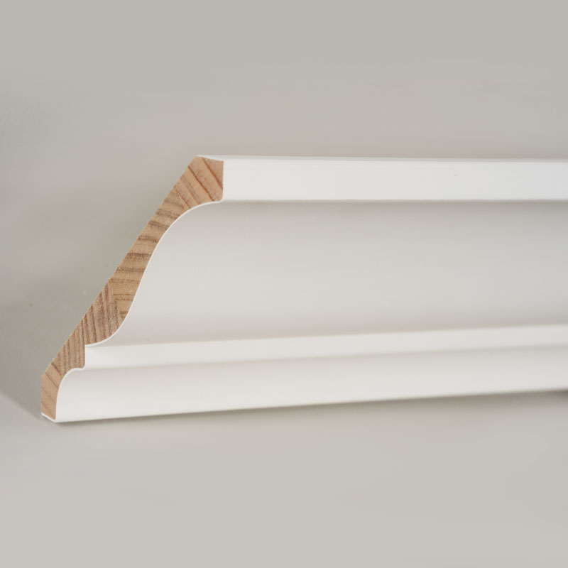 Khuôn đúc vương miện bằng gỗ thông (Sơn lót & Trắng ngọc trai) 3/5' x 5 1/4'