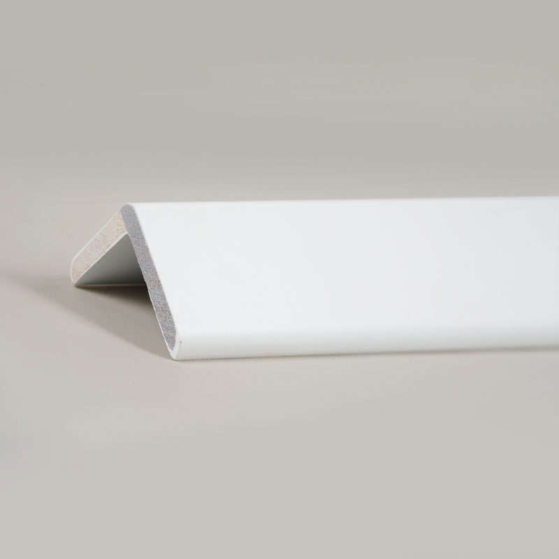 Dải chuyển tiếp góc vuông bằng gỗ nguyên khối (90°) (Sơn lót + Sơn lót) - Trắng 1 1/2