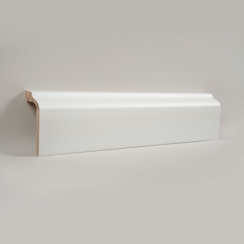 Ván chân tường bằng gỗ thông (Sơn lót + Sơn) - Trắng 1 3/5'x3 5/9'