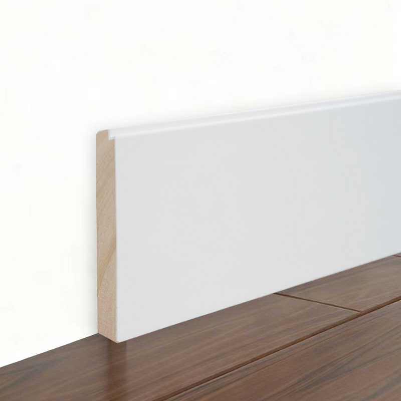 Ván chân tường bằng gỗ thông (Sơn lót và sơn) - Trắng 3/5' x 3 1/6'-A1