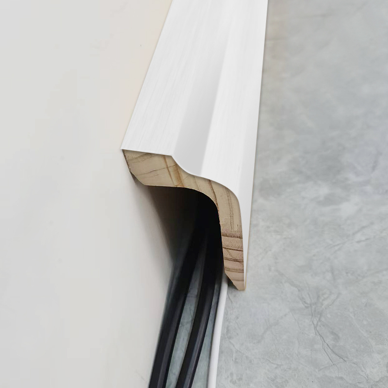 Ván chân tường bằng gỗ thông (Sơn lót + Sơn) - Trắng 1 1/2'x2 1/6'