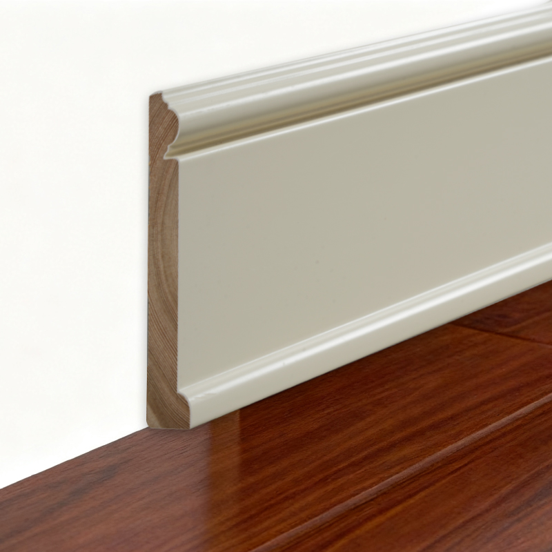 Ván chân tường bằng gỗ thông (Sơn lót và sơn) - Trắng 6/7' x 3 15/16'