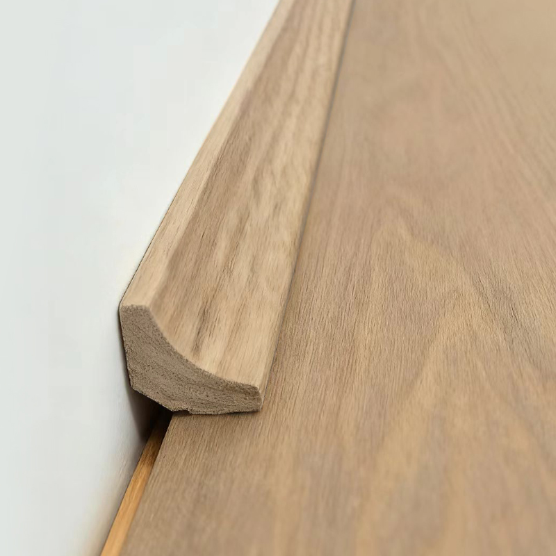 Khuôn đúc góc bên trong bằng gỗ nguyên khối/Khuôn Scotia (Bọc bằng Veneer sồi đỏ + Sơn) - Màu sồi 3/5' x 3/5'