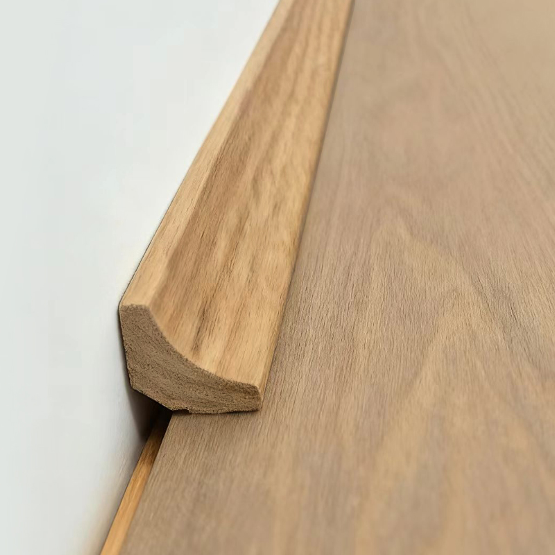 Khuôn đúc góc bên trong bằng gỗ nguyên khối/Khuôn Scotia (Bọc bằng Veneer sồi đỏ + Sơn) - Màu sồi 7/8' x 7/8'