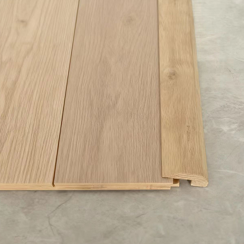 Gỗ Sồi Trắng Nguyên Khối Gỗ Đúc Chữ L (Sơn Chưa Hoàn Thành) - Gỗ Sồi Màu Tự Nhiên 3/8'x1 31/32'