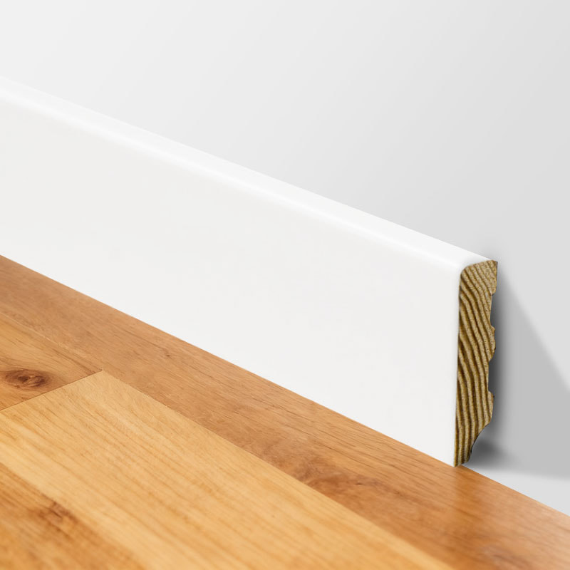 Ván chân tường bằng gỗ thông (Sơn lót và sơn) - Trắng 1/2' x 2 3/8'