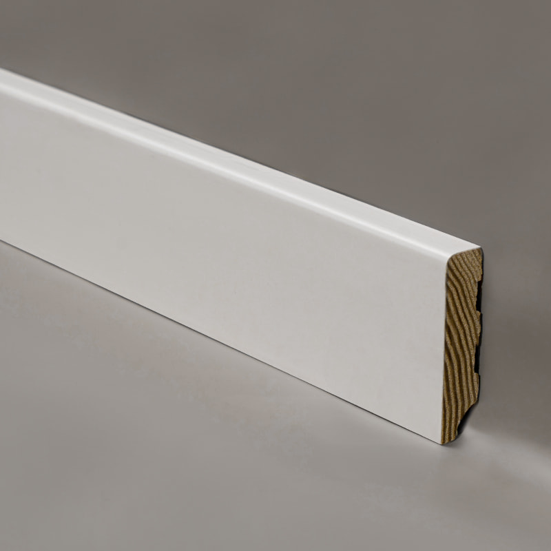 Ván chân tường bằng gỗ thông (Sơn lót và sơn) - Trắng 1/2' x 2 3/8'