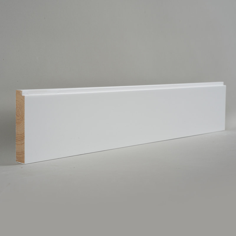 Ván chân tường bằng gỗ thông (Sơn lót và sơn) - Trắng 3/5' x 3 1/6'-A1