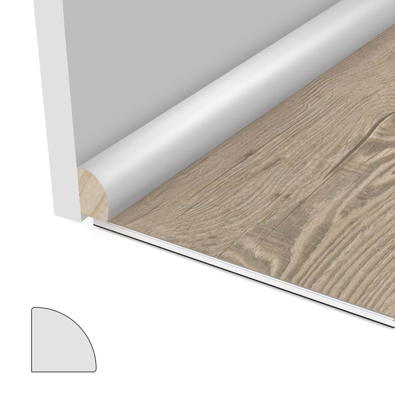 Khuôn tròn bằng gỗ thông (Filler-Primed & Pearl White) 1/2' x 3/4'